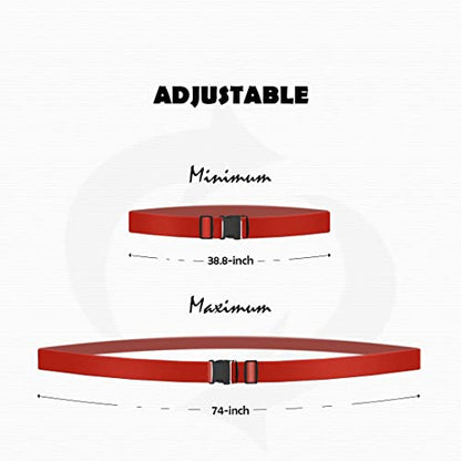 2pcs 74″×2″Luggage Straps for Suitcases,Adjustable Suitcase Straps and Heavy Duty Strap Buckle Packing Straps Travel Accessories,Red - color: Red 2PCS