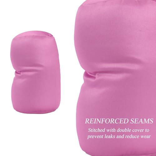 Microbead Bolster Tube Pillows with Double Cover，Squish Bean Bed Microbead Pillow Soft Neck Back Lumbar Support Smooth Cool Touch Comfortable Fabric (Purple) - color: Purple