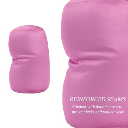 Microbead Bolster Tube Pillows with Double Cover，Squish Bean Bed Microbead Pillow Soft Neck Back Lumbar Support Smooth Cool Touch Comfortable Fabric (Purple) - color: Purple