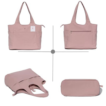 ESVAN Yoga Tote Bag Mat bag Women Shoulder Bags Carryall Tote for Travel Office Workout Gym Nurse Beach - color: Pinklish Purple