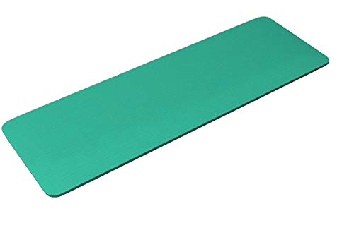 Fitvids Yoga Mat, 1/2-Inch Extra Thick High Density Exercise Mat, Anti-Tear Exercise Yoga Mat with Carrying Strap, Suitable for Various Yoga Exercises - color: Green