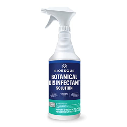 Bioesque Botanical Disinfectant Solution, Heavy Duty Broad-Spectrum Disinfectant, Kills 99.9% of Bacteria, Viruses*, Fungi, & Molds, 32 Fluid Ounce (Pack of 1) - size: 32 Fl Oz (Pack of 1)