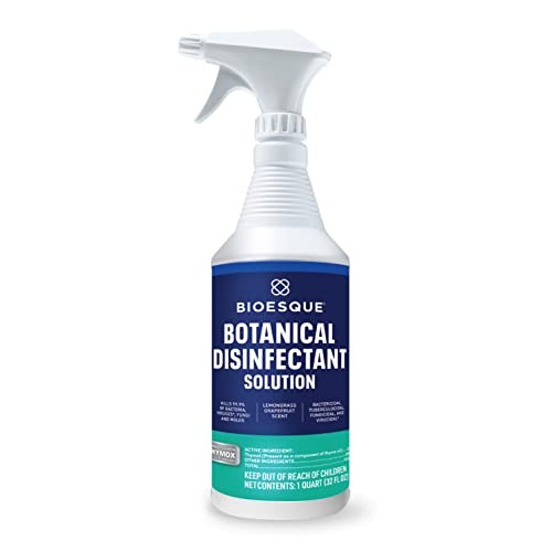 Bioesque Botanical Disinfectant Solution, Heavy Duty Broad-Spectrum Disinfectant, Kills 99.9% of Bacteria, Viruses*, Fungi, & Molds, 32 Fluid Ounce (Pack of 1) - size: 32 Fl Oz (Pack of 1)