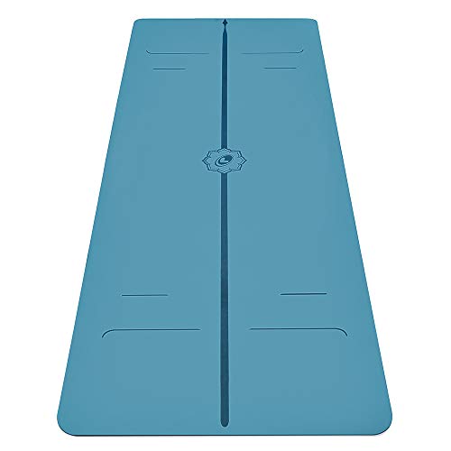 Liforme Evolve Yoga Mat - Patented Alignment Design, Advanced Non-Slip Grip - color: Blue