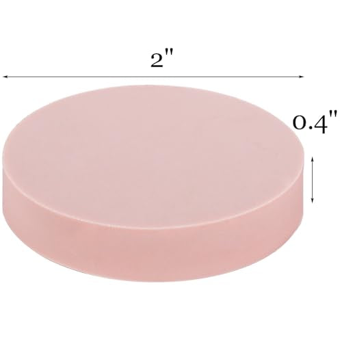 Tosnail 30 Pack 2" Round Rubber Stamp Carving Blocks, Soft Rubber for Craft Project, Great for Beginners and Professional - Pink