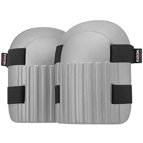 NoCry Foam Knee Pads for Work — Waterproof and Lightweight Knee Pads for Cleaning, and Easy Fit Knee Pads for Gardening with Adjustable Straps — Perfect Work Knee Pads for Women - color: Grey, style: 2-strap