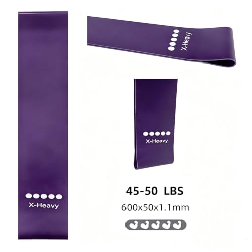 Ring Resistance Bands, X-Heavy Heavy Duty Total Body Fitness Exercise Bands - color: Purple