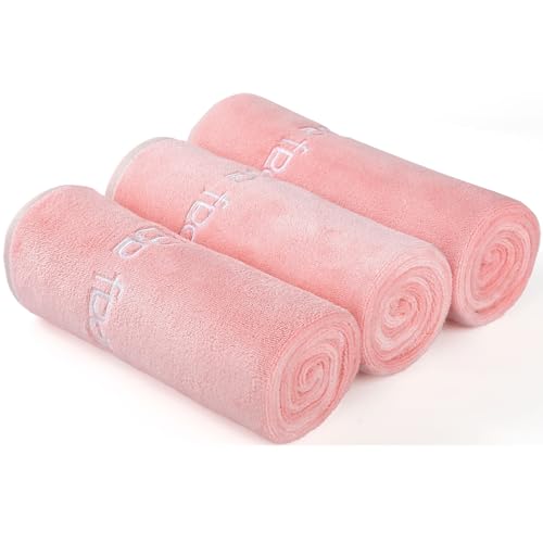 Microfiber Gym Towels Bigger Size Super Soft for Exercise Fitness, Sports | Highly Absorbent Workout Towel, 380-GSM 15 x 31-Inch Quick-Drying Yoga Towels (3 Pack, Pink) - color: Pink, size: 3P-15x31 inches