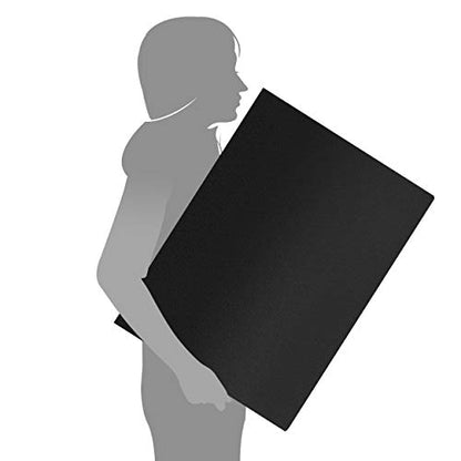 Presentation Book 40 Clear Pockets Sleeves Protectors Art Portfolio Clear Book for Artwork, Report Sheet, Letter (Can Accommodate 24.2 X 18.4inch) - size: 24.2x18.4inch (Black)