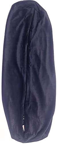 Therapist’s Choice® Bolster Cover with Zipper Closure, Soft & Durable, Size: 6" x 27" (Cover Only, Bolster Not Included) (Dark Blue Velour) - color: Dark Blue Velour