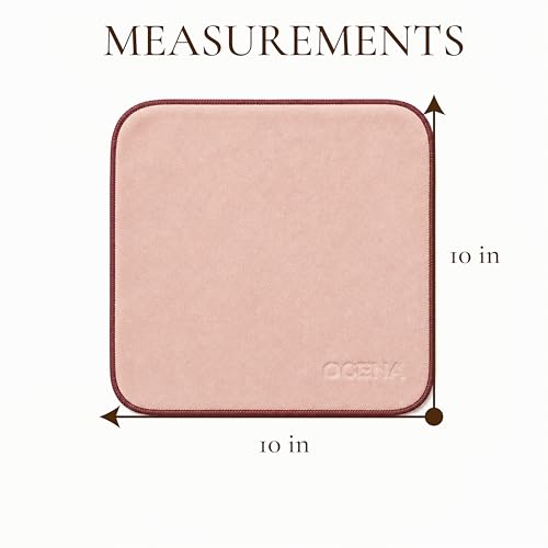 OCENA Pocket Sweat Towels & Microfiber Handkerchiefs, 5-Pack, 10 x 10 in | Quick-dry, sweat-absorbing, soft on face and hands; easy to carry for heat, workouts, gardening, travel, and daily use - color: Pink