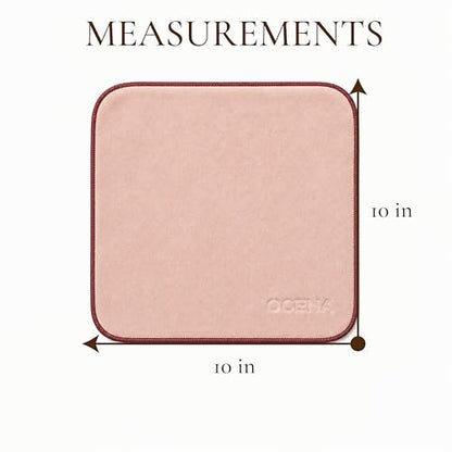 OCENA Pocket Sweat Towels & Microfiber Handkerchiefs, 5-Pack, 10 x 10 in | Quick-dry, sweat-absorbing, soft on face and hands; easy to carry for heat, workouts, gardening, travel, and daily use - color: Pink