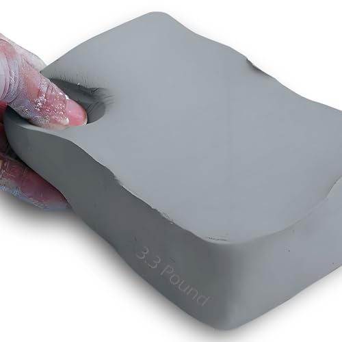 ReArt Air Dry Modeling Clay 3.3LBS, for Sculpting, Wheel Throwing, Hand Building, All-Purpose Modeling Clay (Gray) - color: Gray
