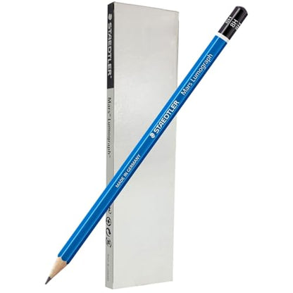 STAEDTLER Mars Lumograph 8H Graphite Art Drawing Pencil, 6 Pencils - style: 8H