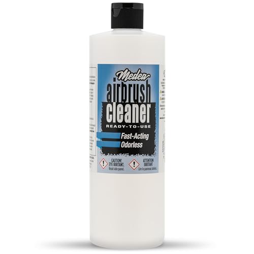 Medea Airbrush Cleaner 16 oz – Ready-to-Use Solution for Airbrushes, Paint Brushes & Artist Tools – For Acrylic, Oil & Water-Based Paints, Inks, Dyes, Watercolors and Gouache. Deep Cleans & Flushes - size: 16 Fl Oz (Pack of 1)