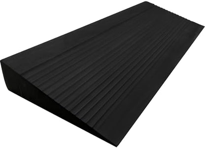 Squat Wedge Block, One-Piece Slant Board for Heel Elevated Squats Item Highlight: 27 x 10 in, 15° slant board; 6 silicone pads; calf stretches, deadlifts & mobility; 4,000 lb pressure-tested