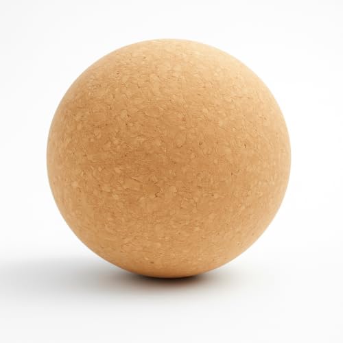 Edemsport Eco Cork Massage Ball – Natural Cork for Yoga, Pilates, Trigger Point & Deep Tissue Massage, Myofascial Release & Muscle Relief Tool (2.36/2.76/3.94 inch – Choose Size) (2,76)