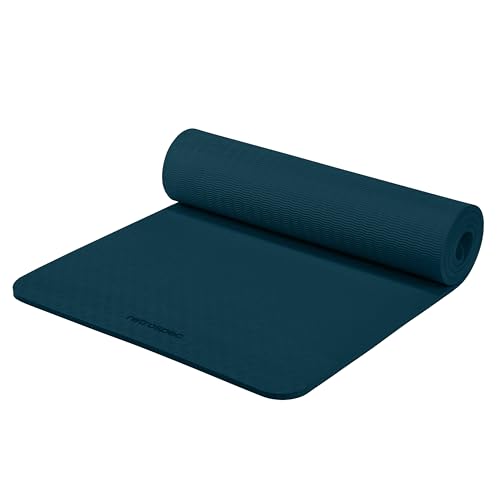 Retrospec Zuma 1/2" Yoga Mat Non Slip Exercise Mat For Pilates, Workout | 72x24x1/2", Gym Mat, Yoga Mat Strap, TPE Yoga Mat, Eco Friendly, Elastic Memory Foam, Moisture Resistant, BPA, Latex Free - color: Ocean Blue