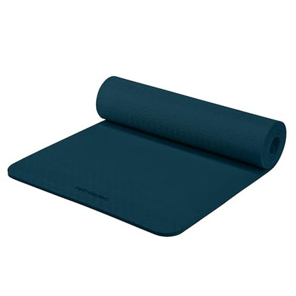Retrospec Zuma 1/2" Yoga Mat Non Slip Exercise Mat For Pilates, Workout | 72x24x1/2", Gym Mat, Yoga Mat Strap, TPE Yoga Mat, Eco Friendly, Elastic Memory Foam, Moisture Resistant, BPA, Latex Free - color: Ocean Blue