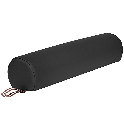 Master Massage 6" 3/4 Round Massage Bolster Pillow Cushion for Massage Tables- Black - color: Black