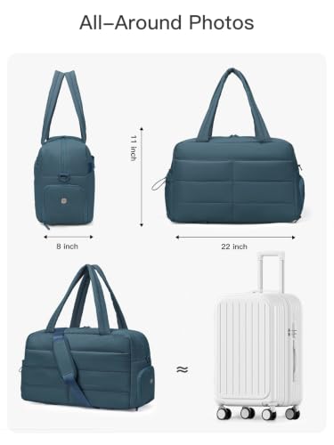 Gitus Travel Duffle Bag for Women Puffer Weekender Bags Carry on Gym Bag - color: Navy