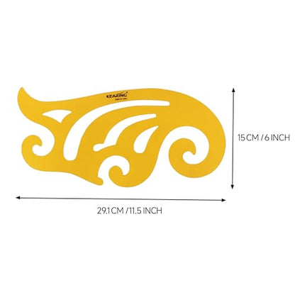 KEARING 1330 Single French Curve Ruler - Flexible Plastic Sewing Template | Flexible single clear PVC french curve template. Smooth drawing & grading curve for sewing pattern making - style: 1330(30CM)