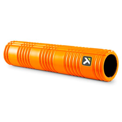 TRIGGERPOINT PERFORMANCE THERAPY GRID Patented Multi-Density Foam Massage Roller Exercise Deep Tissue Muscle Recovery - Relieves Muscle Pain & Tightness, Improves Mobility & Circulation (26"), Orange - color: Orange