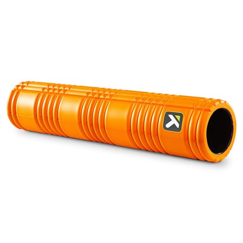 TRIGGERPOINT PERFORMANCE THERAPY GRID Patented Multi-Density Foam Massage Roller Exercise Deep Tissue Muscle Recovery - Relieves Muscle Pain & Tightness, Improves Mobility & Circulation (26"), Orange - color: Orange