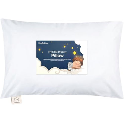 Toddler Pillow with Pillowcase, 13x18 My Little Dreamy Pillow (Soft White) - color: Soft White