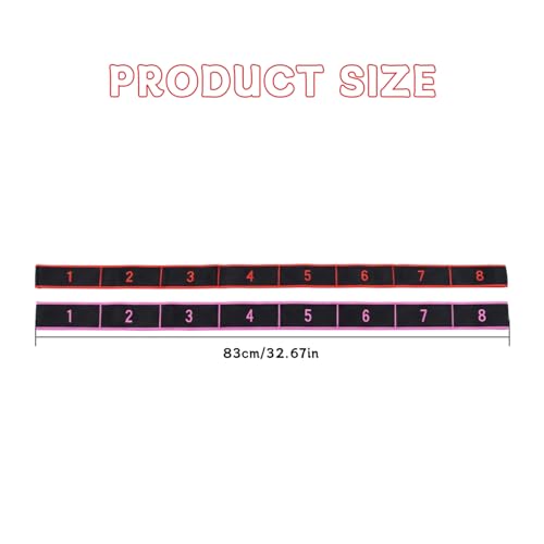 Fitness Resistance Bands with Handles, Number Stretch Resistance Band with Clear Markings, Adjustable 8-Section Elastic Training Bands,Fitness Resistance Band for Stretching and Yoga