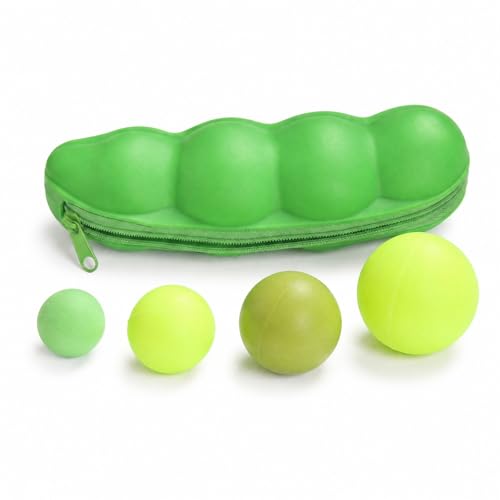 2 Soft 2 Hard Massage Lacrosse Balls, 4 Sizes for Myofascial Release | Targeted Massage for Hands, Feet, Neck & Back, Compact Design for Home Gym Yoga & Travel, Supports Mobility and Relaxation