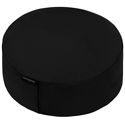 Retrospec Sedona Meditation Cushion, Buckwheat Pillow, Meditation Pillow - color: Black, size: 1 Count (Pack of 1)