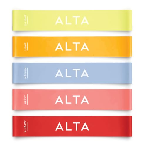 ALTA Mini Loop Bands for Exercise, Durable Latex, Small Resistance Bands - color: 5 Pack - Popsicle
