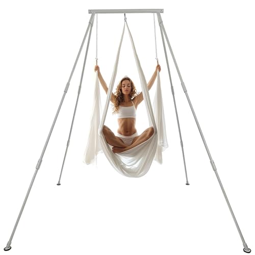 HECASA 8.1 FT Aerial Yoga Stand 550lbs Max Capacity for Indoor and Outdoor Fitness Bodybuilding Height Adjustable for Yoga Frame - size: 8.1FT Height