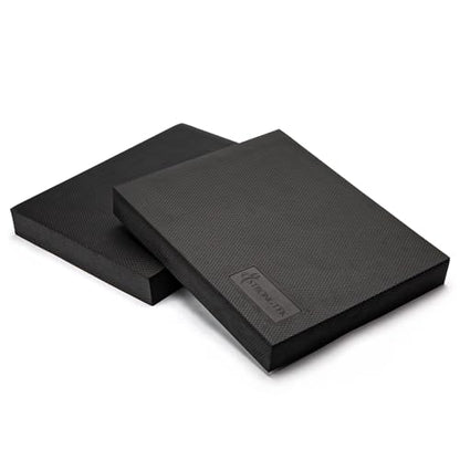 StrongTek Foam Balance Pad, Extra-Wide 19 x 15.8 x 2.4 in, Non-Slip TPE - color: Black-Set of 2
