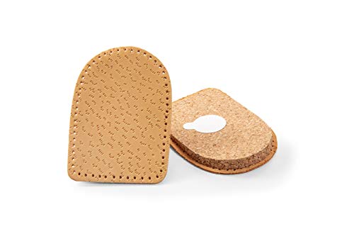 Orthotic Heel Lift Raise, Genuine Leather and Natural Cork, with Self-Adhesive Backing, Shock Absorbing Support, Relief with Achilles Tendonitis Heel Spurs Heel Pain, Kaps (Men/US 7-13 / EUR 40-46) - size: Men / US 7-13 / EUR 40-46