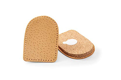 Orthotic Heel Lift Raise, Genuine Leather and Natural Cork, with Self-Adhesive Backing, Shock Absorbing Support, Relief with Achilles Tendonitis Heel Spurs Heel Pain, Kaps (Women/US 4-9 / EUR 35-40) - size: Women / US 4-9 / EUR 35-40