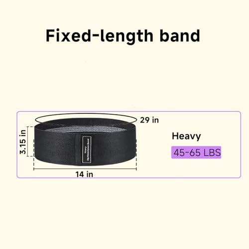 Resistance Bands, Fabric Workout Bands for Women & Men, Cloth Booty Resistance Loop Bands, Thick Squat Bands for Home Fitness, Gym, Yoga, Pilates for Butt Legs Thigh Hip Glute - color: Black01