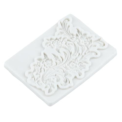 Baroque Silicone Mold Baroque Relief Flower Polymer Clay Molds | Jewelry Making Epoxy Resin Casting Air Dry Polymer Clay Craft - color: Style R