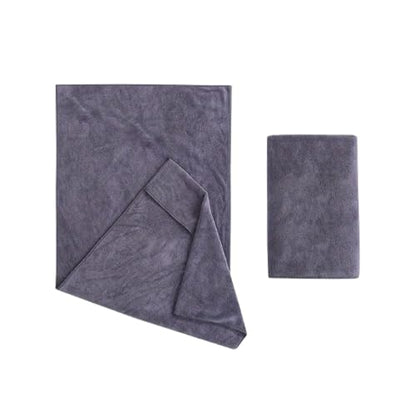 Quick Dry Sports Towel, Highly Absorbent Dark Grey Gym Towel for Workout, Sweat, Fitness, Yoga and Swimming, 10x40 Inches