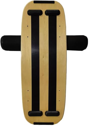 Balance Board Surf Trainer with Adjustable Stoppers - 2 Different Distance Options Balance Board for Surfing, Snowboarding, Skiing, Skateboarding, 300lbs Capacity - color: multicolour
