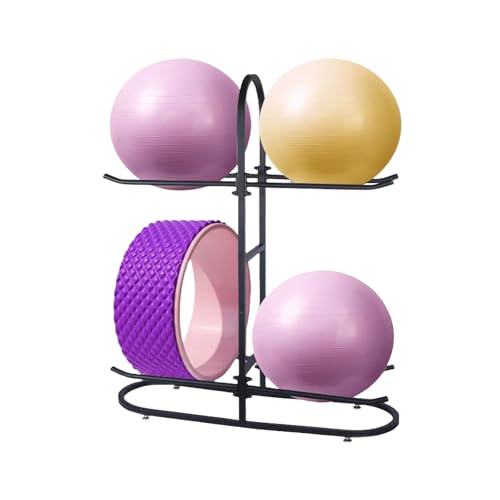 Stabilising Ball Rack,Exercise Ball Holder,Medicine Ball Rack and Yoga Ball Storage Suitable for Stability Ball,Yoga Mats Home Gym and Commercial Gym