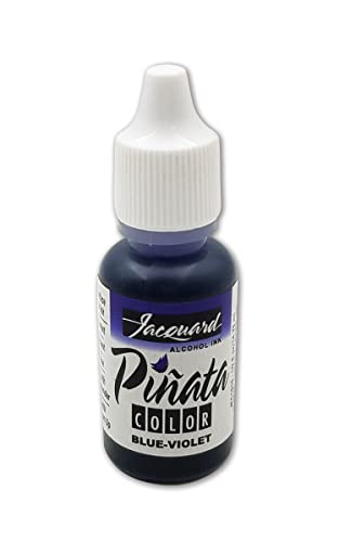 Jacquard Pinata Alcohol Ink - Blue-Violet - Professional and Versatile Ink that Produces Color Saturated and Acid-Free Results - 1/2 Fluid Ounce - Made in The USA - color: Blue-violet, size: 1/2 fl oz