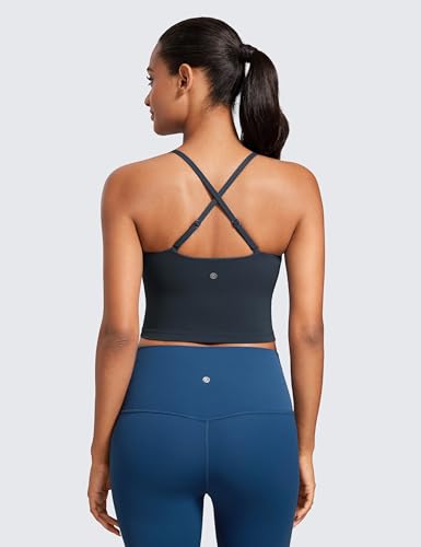 CRZ YOGA Butterluxe Cami Crop Tank Tops - color: True Navy, size: Medium
