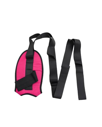Stretching Strap with Loops Foot and Calf Stretcher Yoga Strap for Exercise - color: Pink