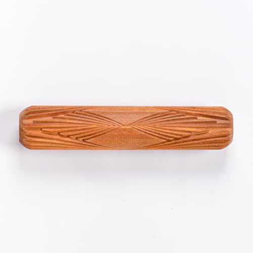 MKM Pottery Tools Wood Big Hand Rollers for Clay (BHR-102 Field Pattern) - color: BHR-102 Field Pattern