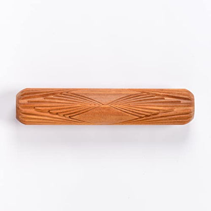 MKM Pottery Tools Wood Big Hand Rollers for Clay (BHR-102 Field Pattern) - color: BHR-102 Field Pattern