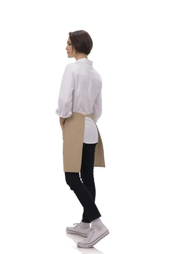 Chef Works Unisex Half Bistro Server Apron - color: Khaki