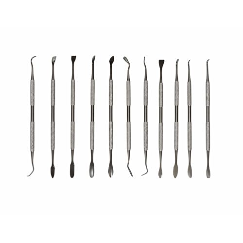 TAURISH 12 Piece Stainless Steel Wax Carver Tool Set Double Ended