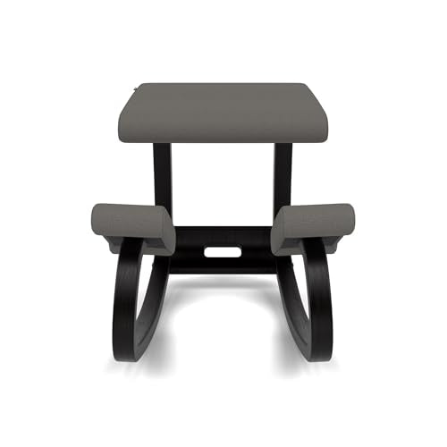 Varier Ergonomic Kneeling Chair, Rocking Knee Stool for Home Office Desk - color: Black/Grey